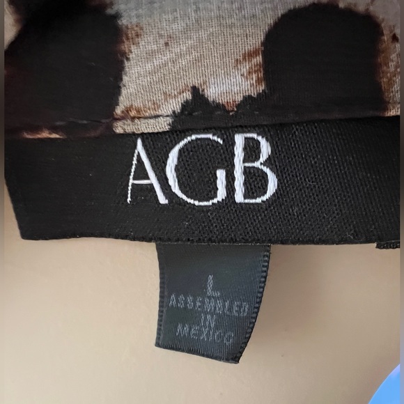 AGB Cheetah Print Layered Look Sweater Black Size Large - Picture 10 of 12